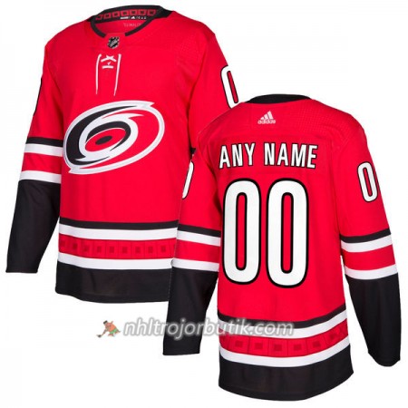 Män Ishockey Carolina Hurricanes Tröja med eget tryck Adidas 2017-2018 Röd Authentic